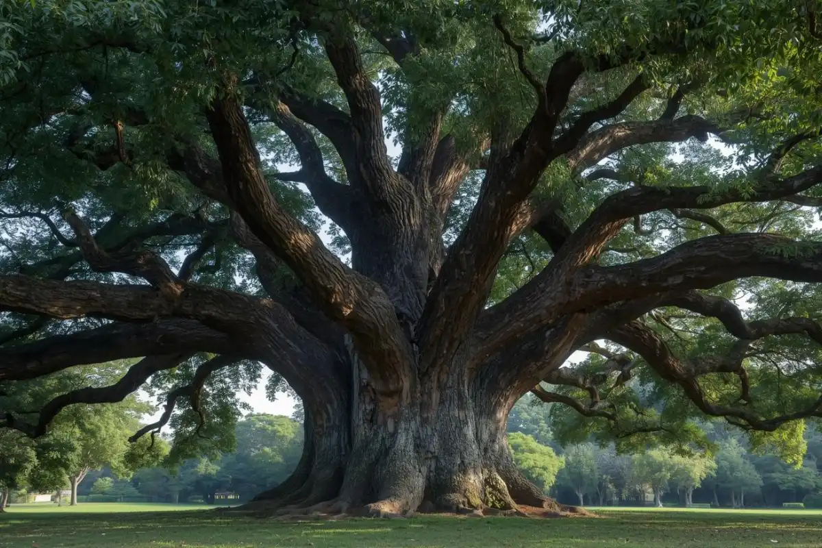 Mature sheesham tree being selected for furniture making