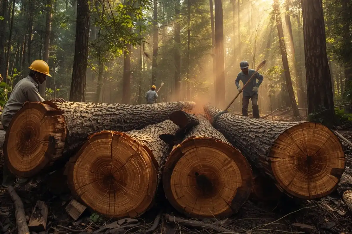 Responsible harvesting of sheesham wood during dry season