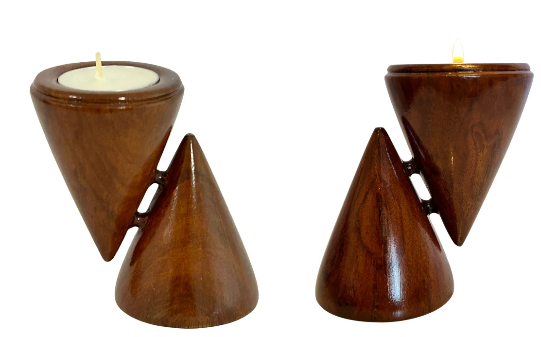 Cone Fin Candle Holders
